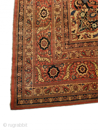 Origin: Tabriz-Hajileli ;
Circa: 1900 ; 
Size: 11'0" x 15'10"

All pictures are un-edited to try and show the rugs true colors as best as possible! Make this piece yours today.    