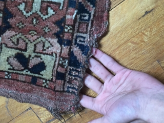 Turkmen
Material: Wool
Size: 1"7 x 3"4
Circa: 1950?
                           