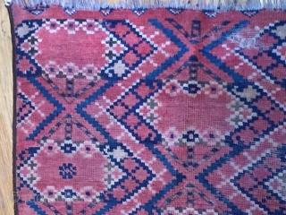 City of Origin: Bashir, Afghaniistan
Material: Wool
Size: 2"10 x 4"9
Circa: 1940
                       