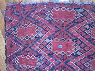 City of Origin: Bashir, Afghaniistan
Material: Wool
Size: 2"10 x 4"9
Circa: 1940
                       