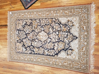 Size - 4'6 x 6'10
Origin - Iran, Qum
Circa - 1980
Material - Silk
Rug # 37585                   