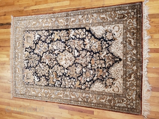 Size - 4'6 x 6'10
Origin - Iran, Qum
Circa - 1980
Material - Silk
Rug # 37585                   