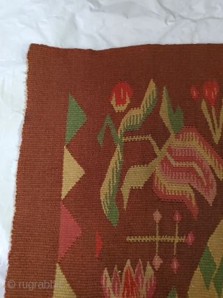 Beautiful and rare, one of a kind, Scandinavian Kilim!

Origin: Scandinavian
Size: 1'1" x 1'1"
Circa: 1950                   