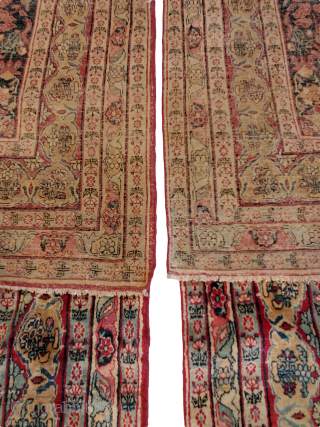 A pair of twin Lavar-Kerman pieces, both great condition. All pictures are completely un-edited!

Origin: Lavar-Kerman;
Circa: 1900;
Sizes: 2'6" x 20'0" & 2'6" x 20'7"          