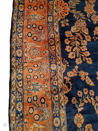 Origin: Mohajeran-Sarouk ;
Circa: 1890 ; 
Size: 10'0" x 15'7" 

All pictures are un-edited/un-altered to try and show the rugs true colors.            