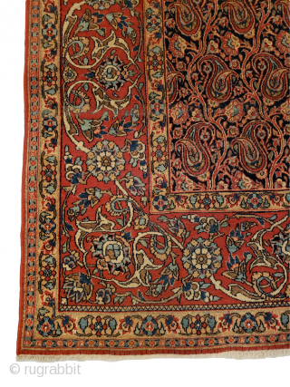 Origin: Dabir-Kashan;
Circa: 1920;
Size: 6'8" x 10'2"

This beautiful rug was hand woven in Kashan-Dabir. The Dabir rugs are known for their fine quality and excellent work. They generally have the all over thin  ...