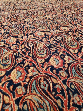 Origin: Dabir-Kashan;
Circa: 1920;
Size: 6'8" x 10'2"

This beautiful rug was hand woven in Kashan-Dabir. The Dabir rugs are known for their fine quality and excellent work. They generally have the all over thin  ...