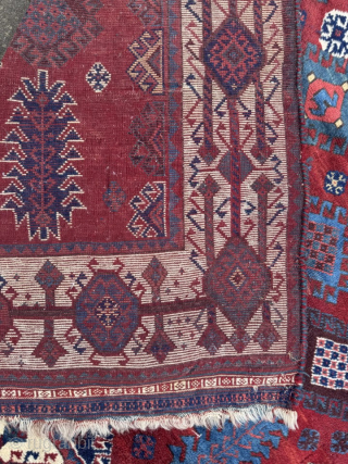 A rare 1850 possibly earlier Shekarlu rug with a vivid red ground, featuring a one of a kind design — a true 19th-century Collectors piece. Contact me by email at: jakezacharybrown@outlook.com

  