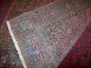 Persian Isfahan "Ahmed" Over 100 years low pile no repair except new fringes almost 4 * 7 ft               