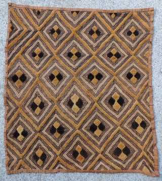 Kuba Raffia Pile Status Cloth.  Shoowa People, D.R. Congo, early 20th century. Size: 18 x 21 inches.  More examples available upon request.         