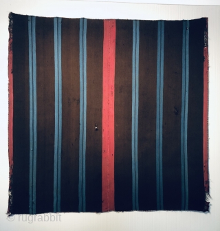 Rarely does one see such sublime and timeless beauty captured in a simple warp faced weaving. The fundamental and timeless design of simple warp striped textiles is epitomized in the pure, minimal  ...