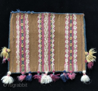 Four 19th century Aymara coca bags.  These bags all have natural dyes and are in excellent condition.  Coca bags were very important within Andean highland cultures going back many centuries.  ...