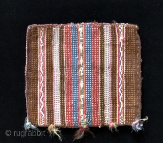 Four 19th century Aymara coca bags.  These bags all have natural dyes and are in excellent condition.  Coca bags were very important within Andean highland cultures going back many centuries.  ...