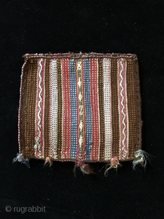 Two Aymara warp-faced woven coca bags from the Lake Titicaca region.  Both bags are in super condition and are quite unusual design-wise.  They are on the smaller of coca bags,  ...