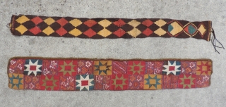 Detail of a rare and colorful Pre-Columbian bag/belt.  Chuquibamba, Peru, c. 1100 - 1400 AD. This textile is in very good condition and has good scale and proportion for such a  ...