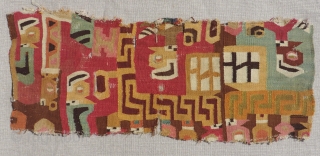 The wonderful graphic quality of this one of a kind Wari tunic fragment speaks for itself, but a careful explanation of its imagery will certainly enhance ones appreciation for this beautiful textile  ...