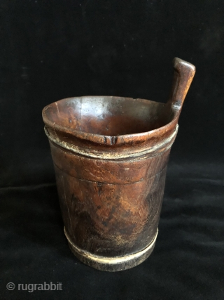 Two ancient Wooden Drinking vessels (kero) from the altiplano region of Bolivia. Ritual drinking and feasting was a vital part of Andean culture and was the glue that fostered and cemented relationships  ...