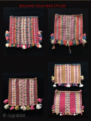 Tutorial part 6 – Structures and designs in Aymara coca bags

Aymara weavings are with a very few exceptions four selvedged, warp faced woven textiles.  I’ve explained the four selvedge concept in  ...