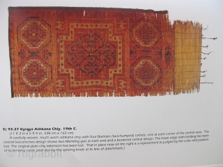 Kyrgyz Reed Screen with Memling Guls and Camels. One of the choicest pieces published in John L. Sommer's groundbreaking book, "The Kyrgyz and Their Reed Screens" (1996) as plate' 5) 93.27 Kyrgyz  ...