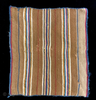 Collection of three 19th century miniature Aymara coca cloths (tari).  Used as the platform or “mesa” for ritual purposes,  these unassuming miniature taris are actually quite rare.  In use  ...