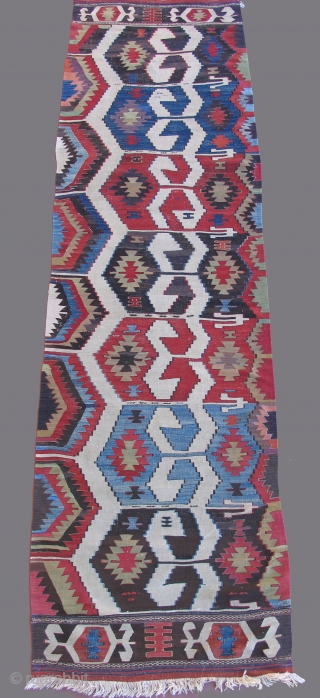Anatolian Kilim Half. Izmir Region? 19th Century.                          