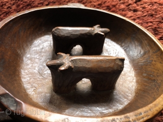 Altiplano ritual libation vessels.  These were used in important ceremonies such as the "animal increase rite" which has its origins in the  Pre-Columbian period.  Each bowl is made in  ...