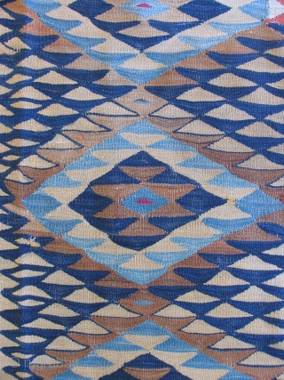 Sarkoy kilim, Balkans, 19th century, approx 10 x 12 ft.  some funky small repairs- largest one in details.              