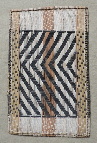 Mbole Losa mats, (small clan emblems) Congo, Zaire, 20th century. Four pieces approx. 14 x 20 inches each.               