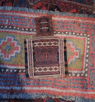 Very good, fine 19th century Baluch salt bag.  With delicate, subtle detail work throughout. All colors excellent. It has a palette that is different from most. There is no fading in  ...