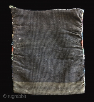Sumak bag in exceptional condition - complete with closures - 1/2 of the set. Some metal wrapped thread used. All dyes are excellent.  Shahsevan NW Persia.  19th century.  This  ...