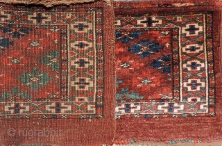 19th Century Turkmen Torba.  Pieces like this are usually attributed to the Igdyr, a Yomut related group. Weavings of the type are symmetrically knotted as is this one.  It has  ...