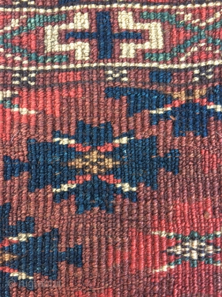 19th Century Turkmen Torba.  Pieces like this are usually attributed to the Igdyr, a Yomut related group. Weavings of the type are symmetrically knotted as is this one.  It has  ...
