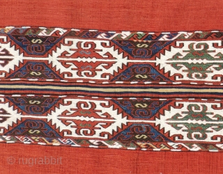 Spectacular 19th century East Anatolian Ala Chuval in unused, mint condition.  It has flawless, brilliant color and is the only complete - fresh off the loom - double ala chuval I  ...