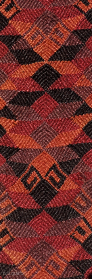 The colors of this sophisticated Pre-Columbian braided textile from Northern Chile are remarkable. Textiles of this type are exceedingly rare outside of Chilean Museums (see other examples inside). This fragment is from  ...