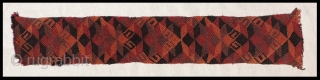 The colors of this sophisticated Pre-Columbian braided textile from Northern Chile are remarkable. Textiles of this type are exceedingly rare outside of Chilean Museums (see other examples inside). This fragment is from  ...