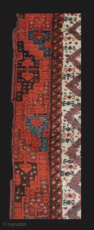Unique Anatolian white ground pile carpet with an adopted kilim-like design.  It is from the 19th century, possibly made by Turkmen weavers in Eastern Anatolia.  This rug was likely made  ...