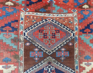  East Anatolian rug. See Hermann X plate 20 for a related piece with same border dated as 18th century. A related but later piece is plate 92 of Rugs of the  ...
