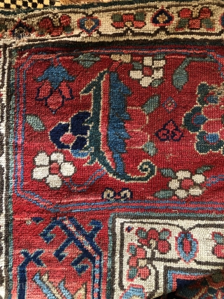 Good and old.  Mina Khani corridor carpet fragment with Yomud-like boat border.  67 x 135 inches. Reasonable.              