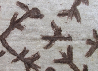 Turkish felt hanging. The way the wispy felted brown wool was applied here gives a brushstroke-like appearance to the pattern and lends a calligraphic quality to this unique object. The imagery resembles  ...