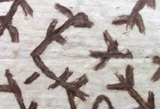 Turkish felt hanging. The way the wispy felted brown wool was applied here gives a brushstroke-like appearance to the pattern and lends a calligraphic quality to this unique object. The imagery resembles  ...