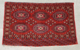 There is no mistaking that this Merv Tekke weaving is red!  It probably dates to the mid 19th century or before. It was published in the 1980 Tribal Visions catalog (Saunders)  ...