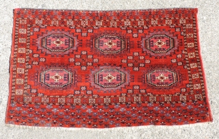 There is no mistaking that this Merv Tekke weaving is red!  It probably dates to the mid 19th century or before. It was published in the 1980 Tribal Visions catalog (Saunders)  ...