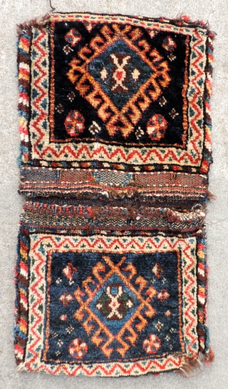 Complete set of miniature South Persian, Luri bags. Size: 12 x 23 inches.  Full, glossy pile and good dyes. 19th century.           