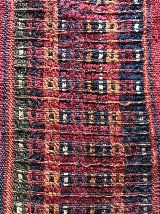 This large coca bag is a superb example of a type identified as belonging to the Maitas-Chiribaya Culture of Northern Chile.  It dates to A.D. 500 - 1000.  It is  ...