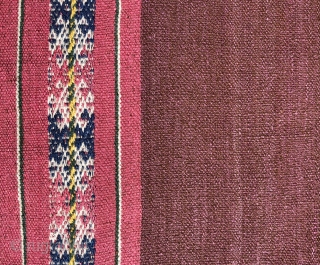 This fine warp faced weaving from the highlands of Bolivia was woven in the first half of the 19th century by Aymara Indians living at 12,500 ft. above sea level on the  ...