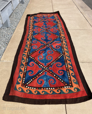 Kirghiz pieced felt. Uzbekistan, 19th century.  This felt is in perfect condition with all natural dyes.  I sold this about twenty years ago to a collector and it has recently  ...