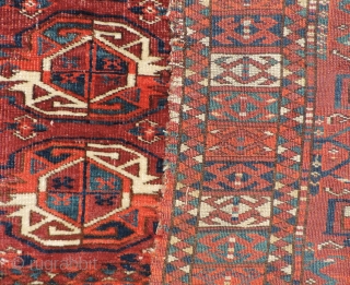 Middle Amu Daria region Ersari juval, 3rd quarter of the 19th century.  Kizil Ayak type guys.  All dyes natural.  Nice wool and color with good pile. 47 x 25  ...