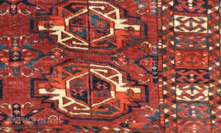 Middle Amu Daria region Ersari juval, 3rd quarter of the 19th century.  Kizil Ayak type guys.  All dyes natural.  Nice wool and color with good pile. 47 x 25  ...