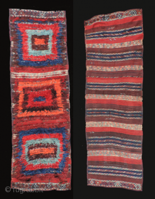 Primitive pile Kurdish rug, East Anatolia. 19th century. All dyes natural. This type of rug is discussed in Hali 100 in an article by John Wertime. a related example is published there  ...