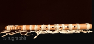 Native American flute.  Plains tribes, probably Kiowa.  Late 19th century or early 20th century.  It still plays with a beautiful  authentic sound.  Playability is rare for truly  ...